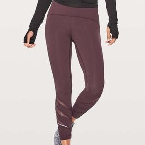 Lululemon Motionful 7/8 Tight 25" Purple Size 2 Leggings - Black Cherry Color